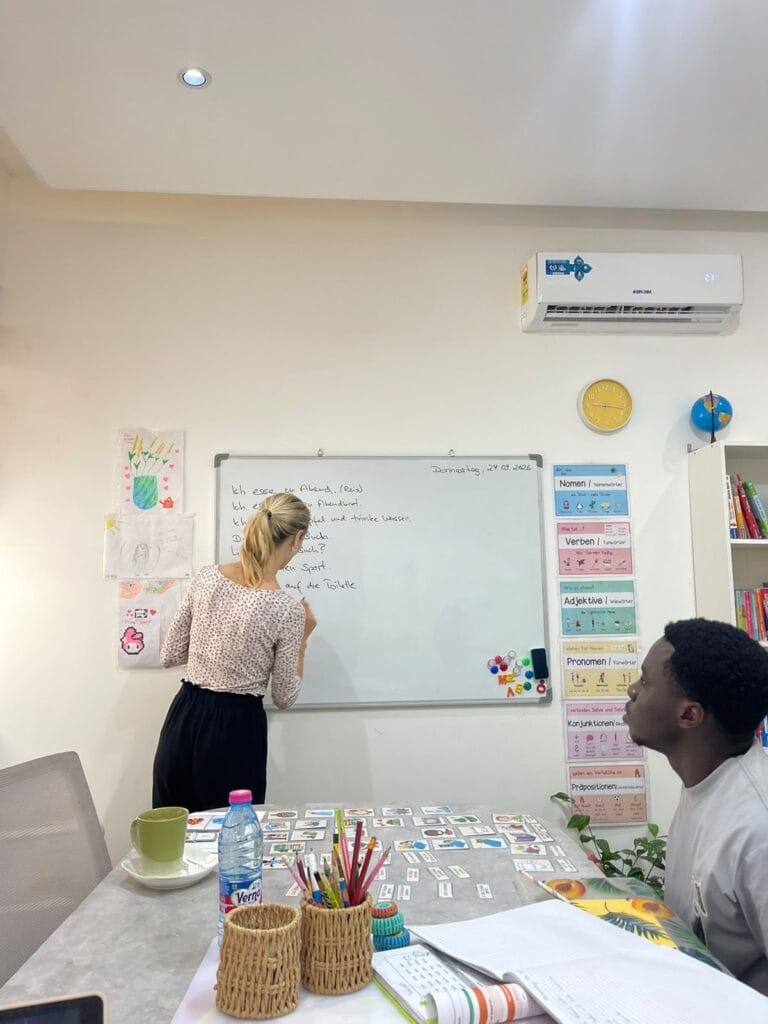 German lesson for adults at Studyfreunde in Airport West, Accra